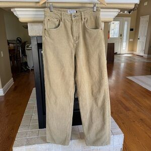 Motel Rocks Wide Leg Corduroy Tan Jeans Size M